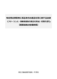 あらまし：「フリーランス・事業者間取引適正化等法のあらまし（就業環境の整備関係）」